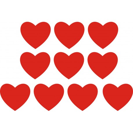 5szt SERCE SERCA SERDUSZKA 10x9cm naklejki ozdobne na WALENTYNKI- YESS Naklejki