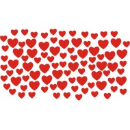 90szt SERCE SERDUSZKO SERCA SERDUSZKA   małe i duże  naklejki ozdobne na WALENTYNKI