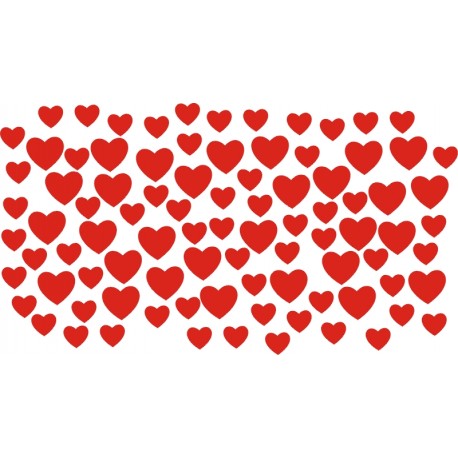 90szt SERCE SERDUSZKO SERCA SERDUSZKA   małe i duże  naklejki ozdobne na WALENTYNKI