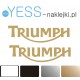 TRIUMPH Naklejka na bak  motocykl  YESS Naklejki
