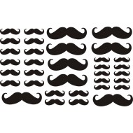 mix rozmiarów  Wąsy Mustache naklejki ozdobne,  YESS Naklejki