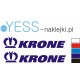 KRONE naklejka  przyczepa naczepa tir wywrotka  YESS Naklejki