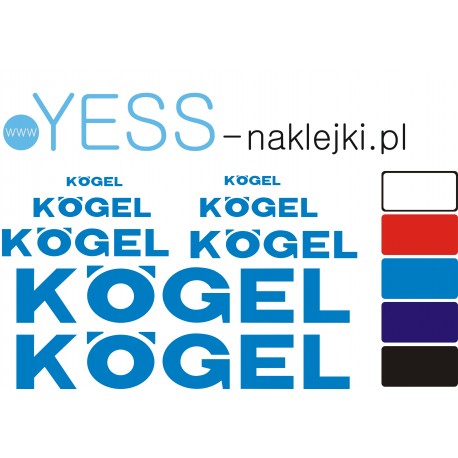  KOGEL  zestaw naklejek naczepa tir wywrotka 