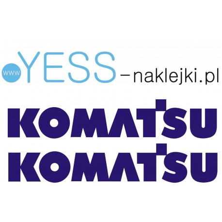 KOMATSU naklejka ładowarka koparka   naczepa wywrotka tir  YESS Naklejki