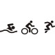 TRIATHLON SWIM BIKE RUN naklejka  hobby na samochód auto