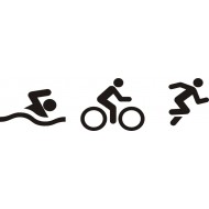 TRIATHLON SWIM BIKE RUN naklejka  hobby na samochód auto