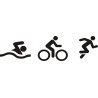 TRIATHLON SWIM BIKE RUN naklejka  hobby na samochód auto