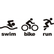 TRIATHLON SWIM BIKE RUN naklejka  hobby na samochód auto