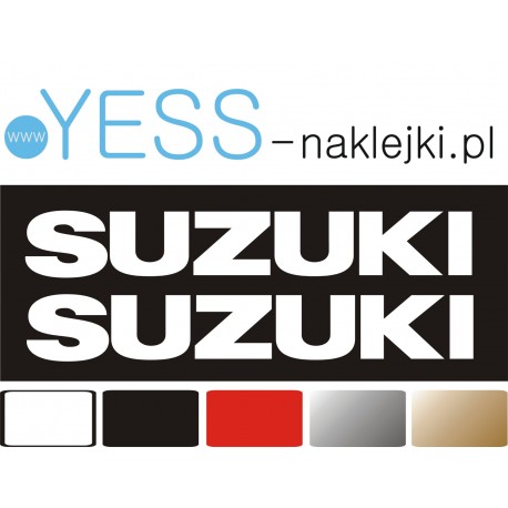 SUZUKI 40cm białe naklejki tuningowe na motocykl samochód   YESS Naklejki