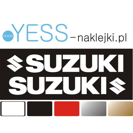 SUZUKI 40cm białe naklejki tuningowe na motocykl samochód   YESS Naklejki