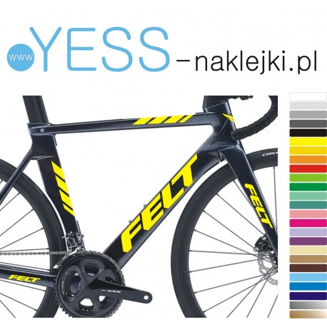 FELT naklejki zastępcze na rower męski, gravel, górski, mtb, szosowy, trekkingowy, miejski - YESS Naklejki