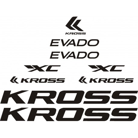 KROSS EVADO  naklejki zastępcze na rower górski mtb,rower szosowy,rower trekkingowy,rower miejski,rower damski,rower męski