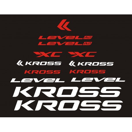 KROSS LEVEL A2 naklejki zastępcze na rower górski mtb,rower szosowy,rower trekkingowy,rower miejski,rower damski,rower męski