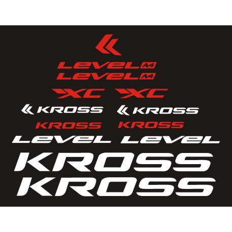 KROSS A9 LEVEL  naklejki zastępcze na rower górski mtb,rower szosowy,rower trekkingowy,rower miejski,rower damski,rower męski