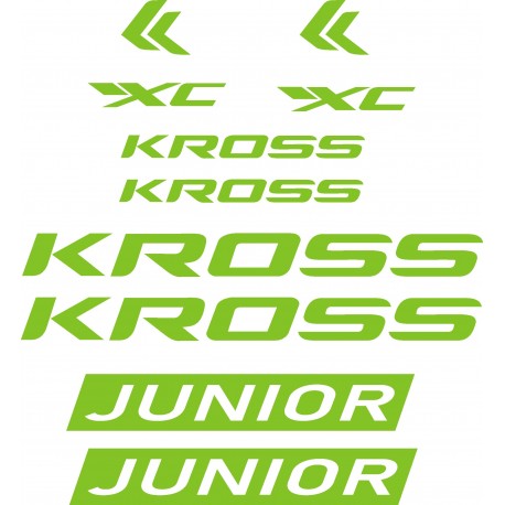 KROSS JUNIOR XC  rower dziecięcy naklejki na rower dla chłopca dziewcynki