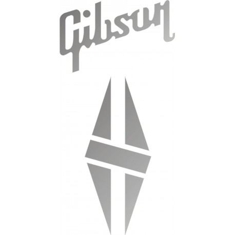 GIBSON LOGO GITARA Diamond Hatch Custom Headstock Decal,  naklejki na gryf, naklejki na gitarę - Sklep YESS Naklejki 