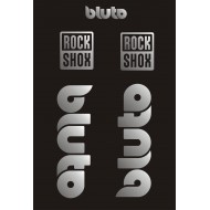  BLUTO ROCK SHOX naklejki na amortyzator widelec rower