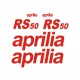 Aprilia RS50    LOGO NAPIS naklejka owiewki motocykl