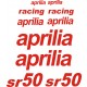 Aprilia SR50    LOGO NAPIS naklejka owiewki motocykl