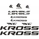 KROSS  LEVEL A2 naklejki zastępcze rower damski, rower męski, gravel, górski, mtb, szosowy, trekkingowy, miejski - YESS Naklejki