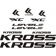 KROSS  LEVEL A9 naklejki zastępcze rower damski, rower męski, gravel, górski, mtb, szosowy, trekkingowy, miejski - YESS Naklejki