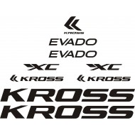 KROSS EVADO naklejki zastępcze rower damski, rower męski, gravel, górski, mtb, szosowy, trekkingowy, miejski - YESS Naklejki