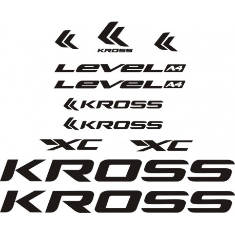 KROSS  LEVEL A4 naklejki zastępcze rower damski, rower męski, gravel, górski, mtb, szosowy, trekkingowy, miejski - YESS Naklejki