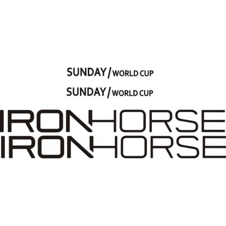 IRON HORSE SUNDAY / WORLD CUP naklejki zastępcze na rower męski, gravel, górski, mtb, szosowy, trekkingowy - YESS Naklejki