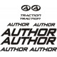 AUTHOR  TRACTION naklejki zastępcze na rower damski, męski, gravel, górski, mtb, szosowy, trekkingowy, miejski - YESS Naklejki