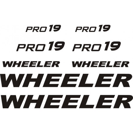 WHEELER PRO 19  naklejki zastępcze na rower damski, rower męski, gravel, górski, mtb, szosowy, trekkingowy - YESS Naklejki