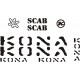 KONA SCAB  naklejki zastępcze na rower damski, rower męski, gravel, górski, mtb, szosowy, trekkingowy, miejski - YESS Naklejki
